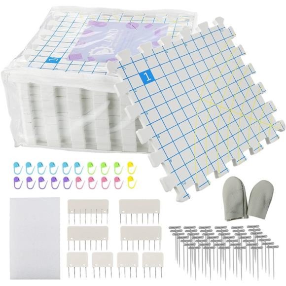 Blocking Mats for Knitting - Extra Thick Blocking Boards with Grids with 8PCS